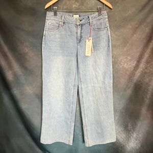 Alice + Olivia Jeans Women Size 28 Rockstar Blue Trish LR Baggy Jean